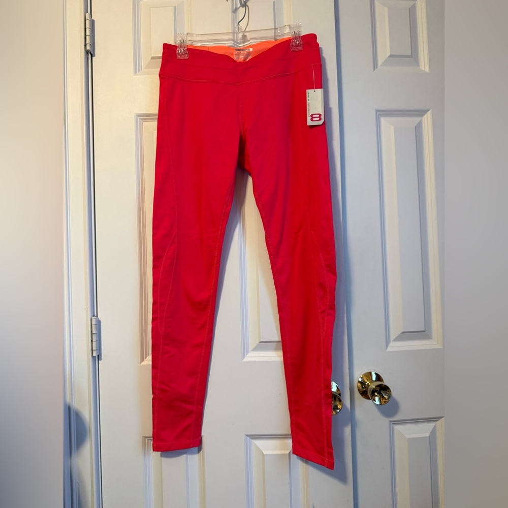 Layer 8 NWT Women's Coral red/orange Leggings Size Medium